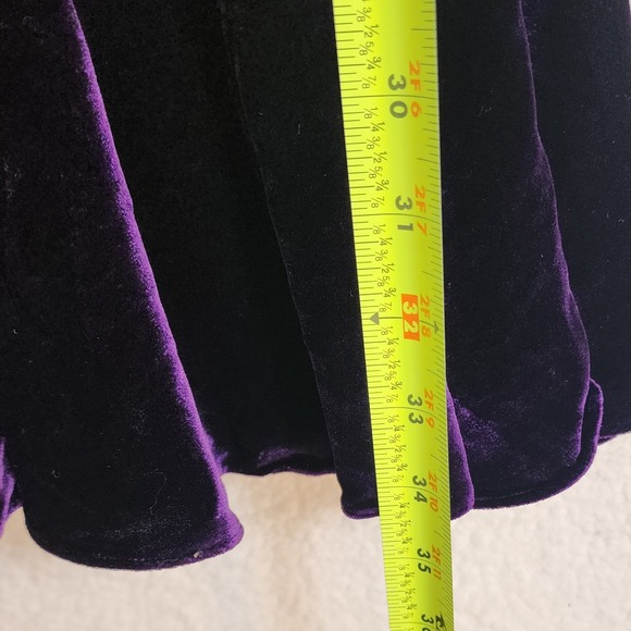 Polo Ralph Lauren Velvet Silk Blend Dress Sz 6 Purple Flutter Sleeve Party - Picture 7 of 15